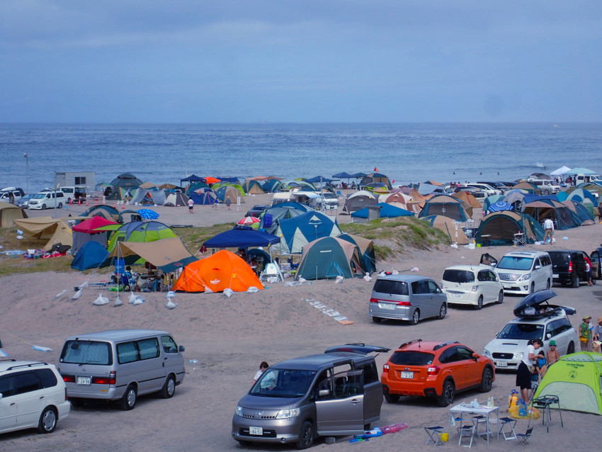 砂浜キャンプ場の画像