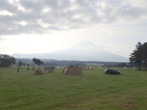 Ａサイトから富士山を見る
