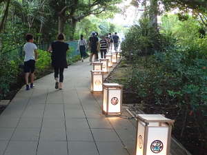 江の島サムエル・コッキング苑の遊歩道の灯籠の画像30