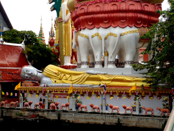 仏像裏、運河沿いの涅槃仏の画像19