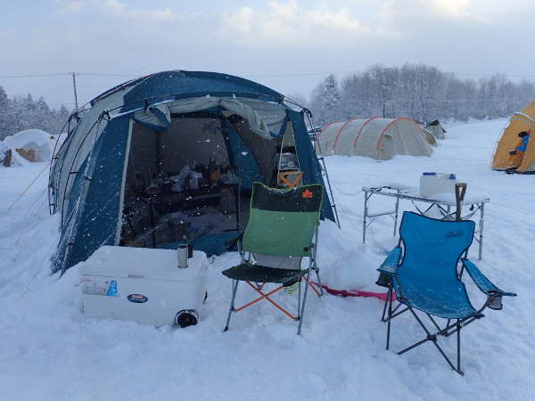 スノーピーク ヘッドクォーターキャンプ場での雪中キャンプ（2019/02/10）の画像01