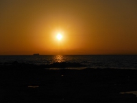 お台場海浜庭園の夕日