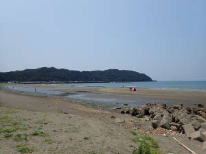 多田良北浜海水浴場（大潮の干潮時）