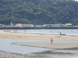 多田良北浜海水浴場（大潮の干潮時）