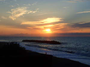 日本海の夕日