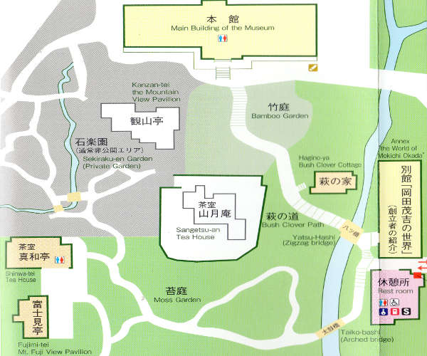 箱根美術館のマップ