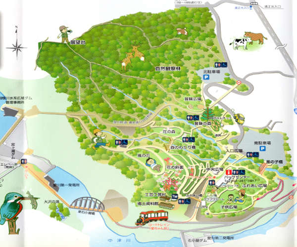 神奈川県立あいかわ公園のマップ