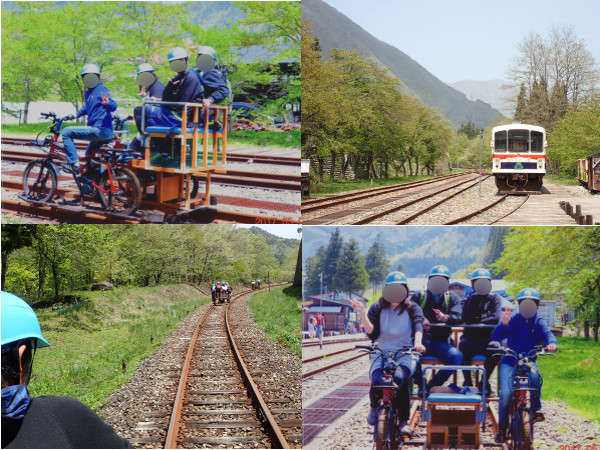 撮影された記念写真とおくひだ1号、旧神岡鉄道（2017/05/07）の画像01