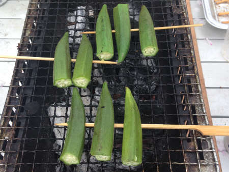 オクラの炭火焼きの画像01