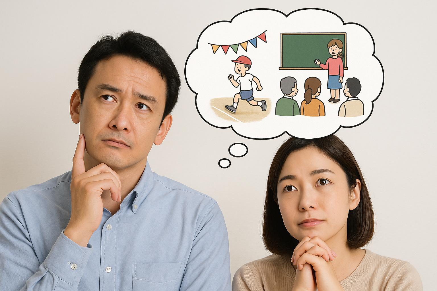 子どもの予定を考えている様子の画像