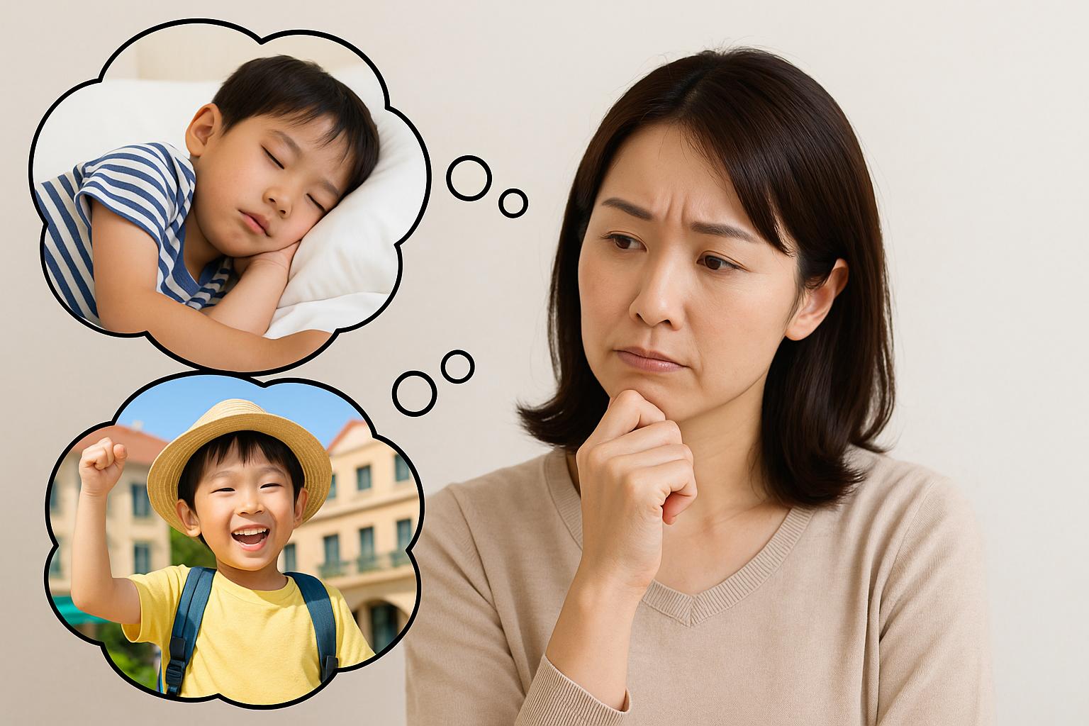 お母さんの検討のようすの画像