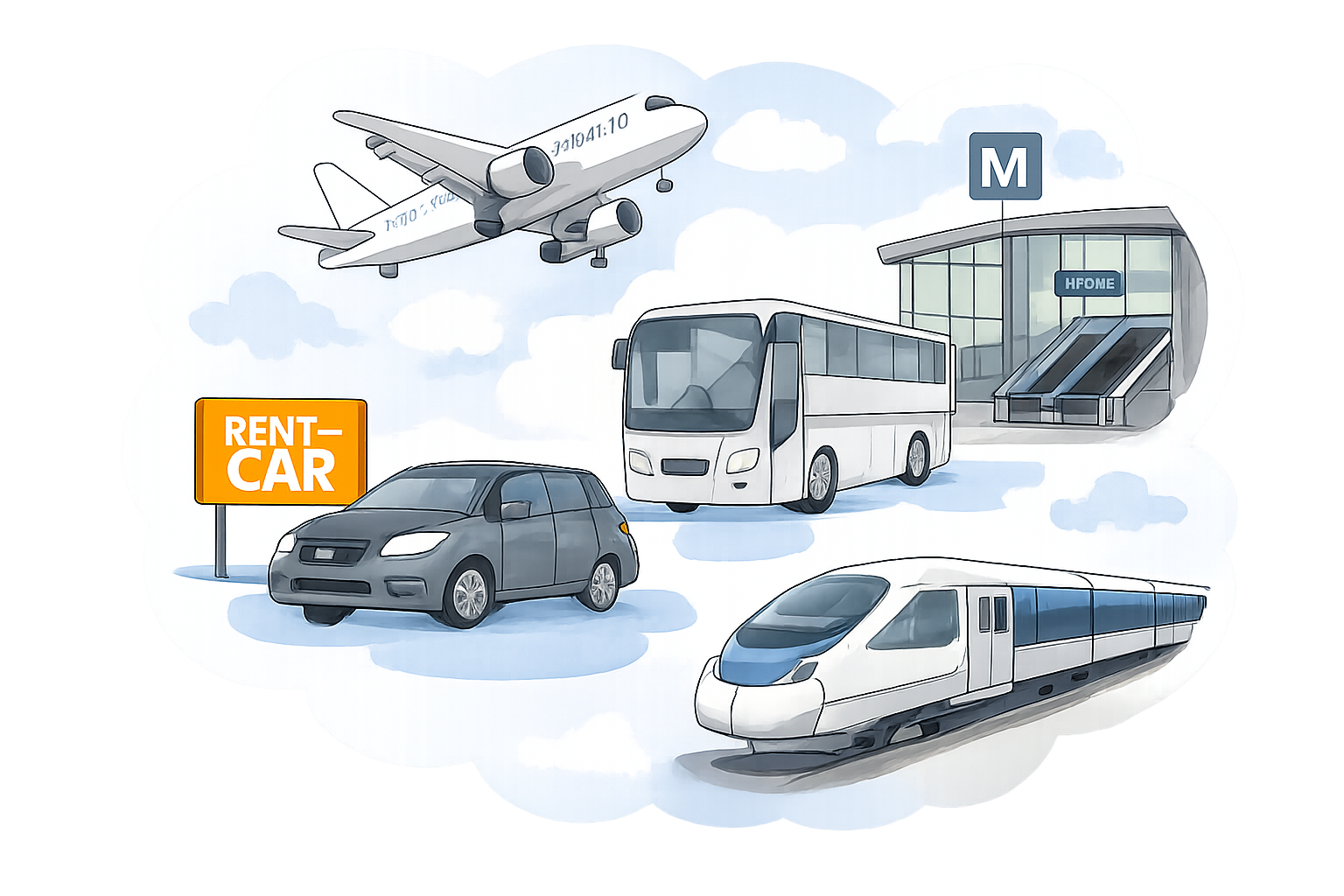 現地の移動手段の画像