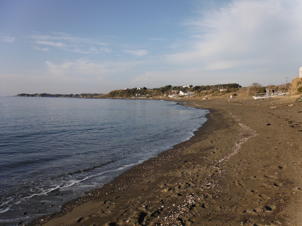 冬の三戸浜海岸