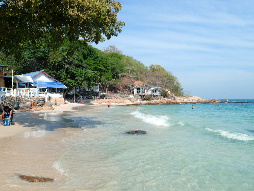 Sangthian Beach Resortのプライベートビーチ
