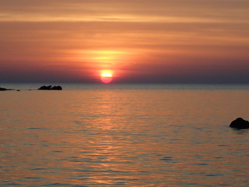 サメット島内一のAo Praow beachの夕日